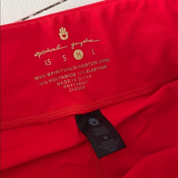Spiritual Gangster Red, Medium leggings - Picture 4 of 5